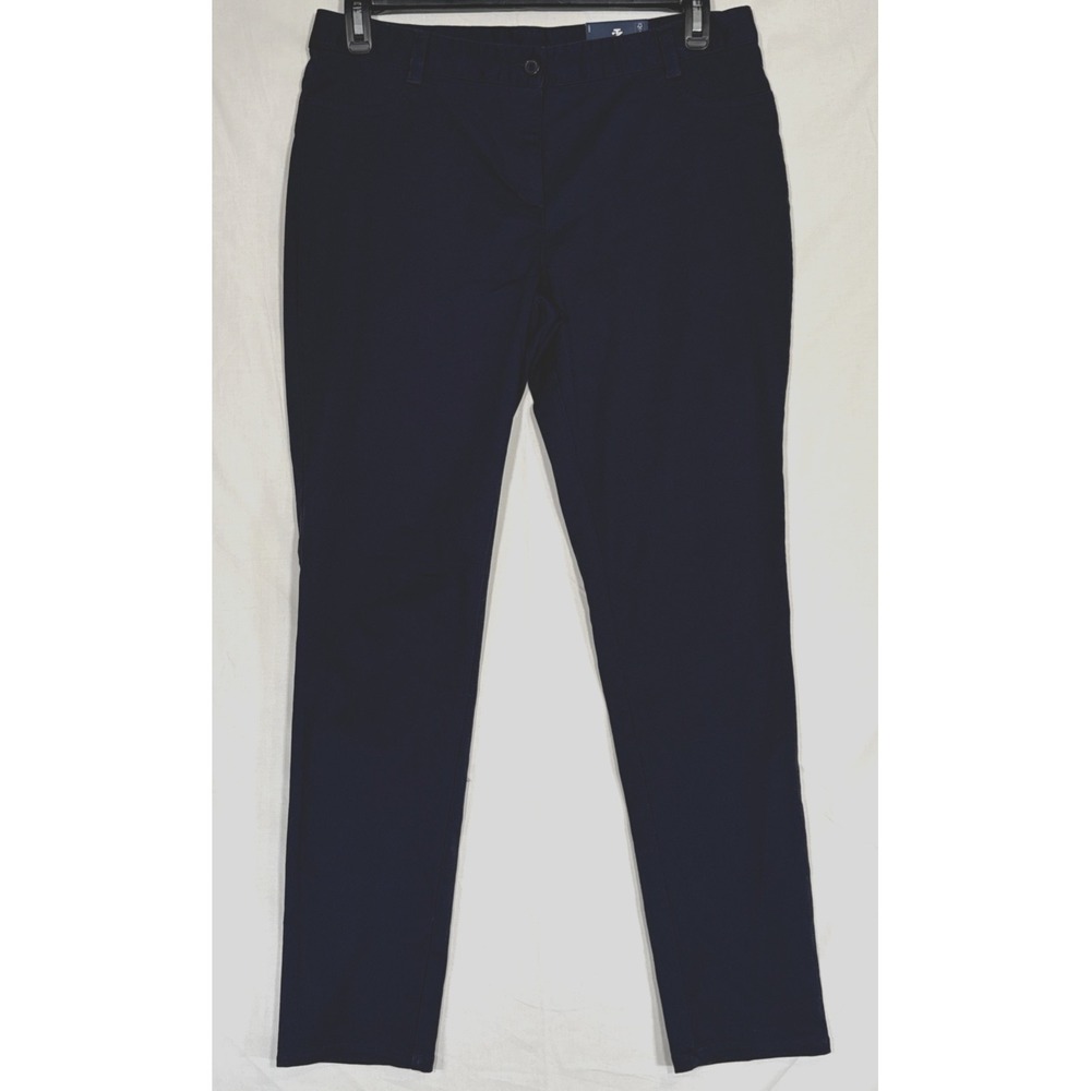 Izod‎ Approved Schoolwear - Girls Plus Stretch Waist Navy Blue Pants - Size 13